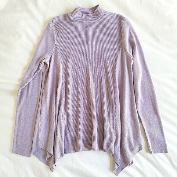 Anthropologie T.la Cardigan Sweater Womens XS Purple Waffle Knit Thermal Casual - Picture 1 of 6